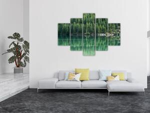 Slika - Četinari uz jezero (150x105 cm)