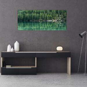 Slika - Četinari uz jezero (120x50 cm)