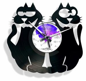 Zidni sat Disc'o'clock Cats!
