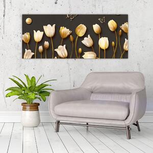 Slika - Tulipani - apstrakcija (120x50 cm)