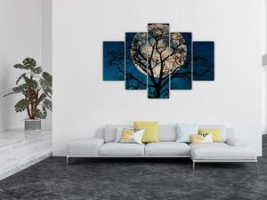 Slika stabla s punim mjesecom (150x105 cm)
