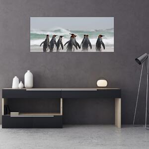 Slika pingvina uz ocean (120x50 cm)