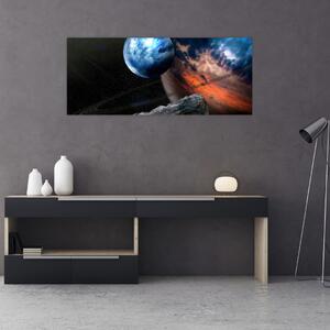 Slika planeta u svemiru (120x50 cm)