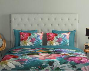 Tirkizna pamučna posteljina za krevet za jednu osobu 140x200 cm - Good Morning