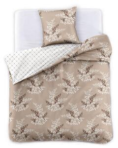 Bež-smeđa posteljina za krevet za jednu osobu od mikrovlakana DecoKing Hypnosis Calluna, 220 x 155 cm