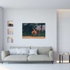Slika dviju žirafa (90x60 cm)