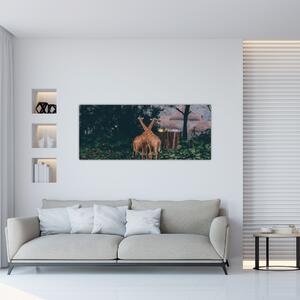 Slika dviju žirafa (120x50 cm)