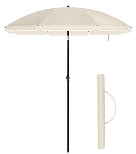 Suncobran 160 cm, zaštita od sunca UPF 50+, nagib 30°, bez postolja, bež