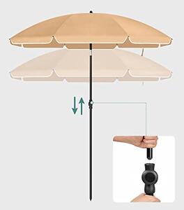 Suncobran 160 cm, zaštita od sunca UPF 50+, nagibni, bez postolja, taupe