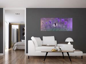 Slika - Leptir u lavandi (120x50 cm)