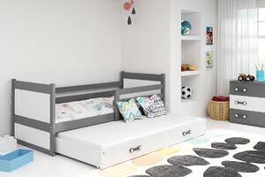 Krevet RICO s dodatnim ležajem (različite kombinacije boje)-Grafit-Bijela