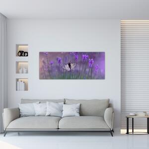 Slika - Leptir u lavandi (120x50 cm)