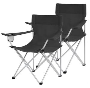 Kamp stolice ROVER, set 2 kom, crna SongmicsHome
