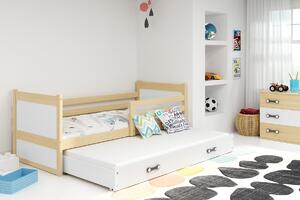 Krevet RICO s dodatnim ležajem (različite kombinacije boje)-Bor-Bijela