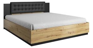 Krevet Austin AN114Bračni, Svijetlo smeđa, 140x200, Laminirani iveral, 146x205x90cm