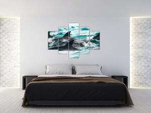 Slika - Dupini u oceanu (150x105 cm)