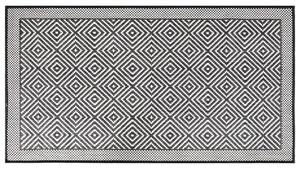 VidaXL Vanjski tepih sivo-bijeli 100x200 cm reverzibilni dizajn