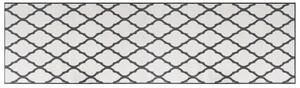 VidaXL Vanjski tepih sivo-bijeli 80x250 cm reverzibilni dizajn