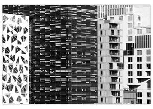 Slika crno-bijele arhitekture (90x60 cm)