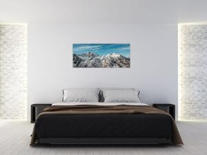 Slika snježnih vrhova, Fiordland (120x50 cm)