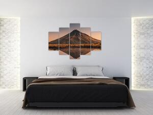 Slika odsjaj planine Taranaki, Novi Zeland (150x105 cm)
