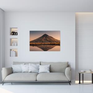 Slika odsjaj planine Taranaki, Novi Zeland (90x60 cm)