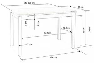 Zondo.hr Blagovaonski stol- Tango (hrast craft + crna). 1038762
