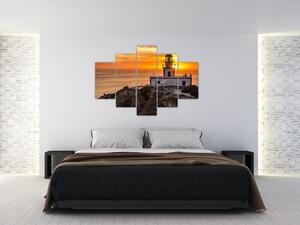 Slika svjetionika pri zalasku sunca (150x105 cm)