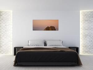 Slika zalaska sunca u stijenama (120x50 cm)