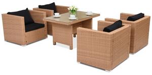 Roma Premium 4 Garden Point vrtni namještaj od tehnoratana od meda