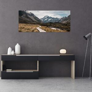 Slika - Šetnica u dolini planine Mt. Cook (120x50 cm)