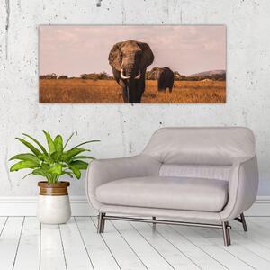 Slika - Dolazak slona (120x50 cm)