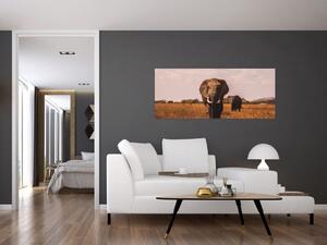 Slika - Dolazak slona (120x50 cm)