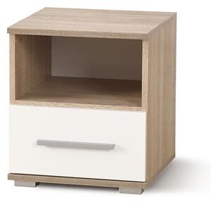 Noćni stolić Lima SN-1 (hrast sonoma + bijela)