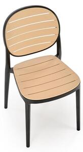 Vrtna stolica Karter (crna + natural)