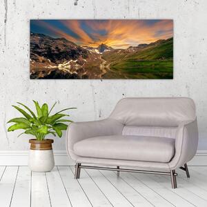 Slika - Odsjaj u planinskom jezeru (120x50 cm)