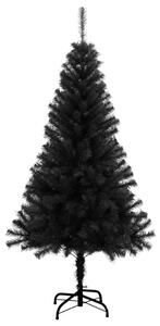 VidaXL Umjetno božićno drvce sa stalkom crno 150 cm PVC