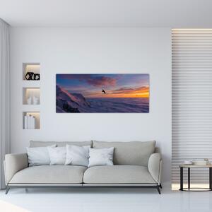 Slika za zalaska sunca, Mt. Blanc (120x50 cm)