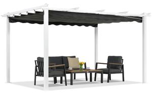 Terasa Pergola Barbados 3x4 m Garden Point bijelo-antracit