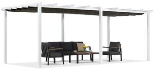 Terasa Pergola Barbados 3x6 m Garden Point bijelo-antracit