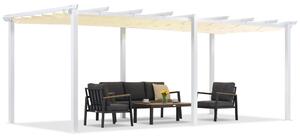 Terasa Pergola Barbados 3x6 m Garden Point bijelo-bež