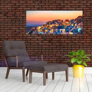 Slika - Santorini u sumrak (120x50 cm)