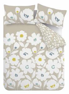 Bijelo-bež posteljina za krevet za jednu osobu 135x200 cm Craft Floral - Catherine Lansfield