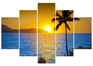 Slika - Zalazak sunca nad morem (150x105 cm)