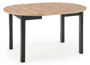 Blagovaonski stol na razvlačenje 102-142 cm Ralllon (crna) (za 4 do 6 osoba)