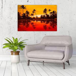 Slika - Zalazak sunca nad resortom (90x60 cm)