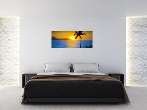 Slika - Zalazak sunca nad morem (120x50 cm)