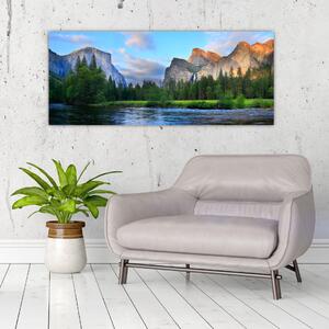 Slika divljeg planinskog krajolika (120x50 cm)