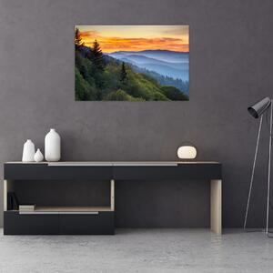 Slika - Crveni oblaci u planinama (90x60 cm)