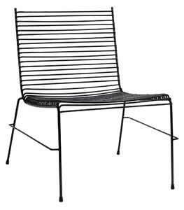 Crna metalna vrtna fotelja String – Hübsch
